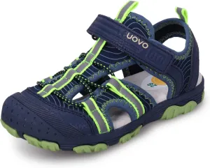 UOVO Boys Sandals Kids Sandals Hiking Athletic Closed-Toe Beach Summer Sandals for Boys Quick-Drying Slip Resistant