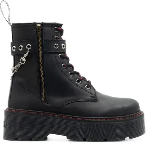Urban Boot Military Type Offlander Black Platform Cowhide