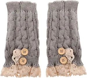 VALICLUD 1 Pair Lace Knitting Wool Boot Cuff Elegant Short Socks for Women Stylish Knitted Boot Sock Covers for Winter Warmth and Fashion for Daily Wear and Cozy Outfits