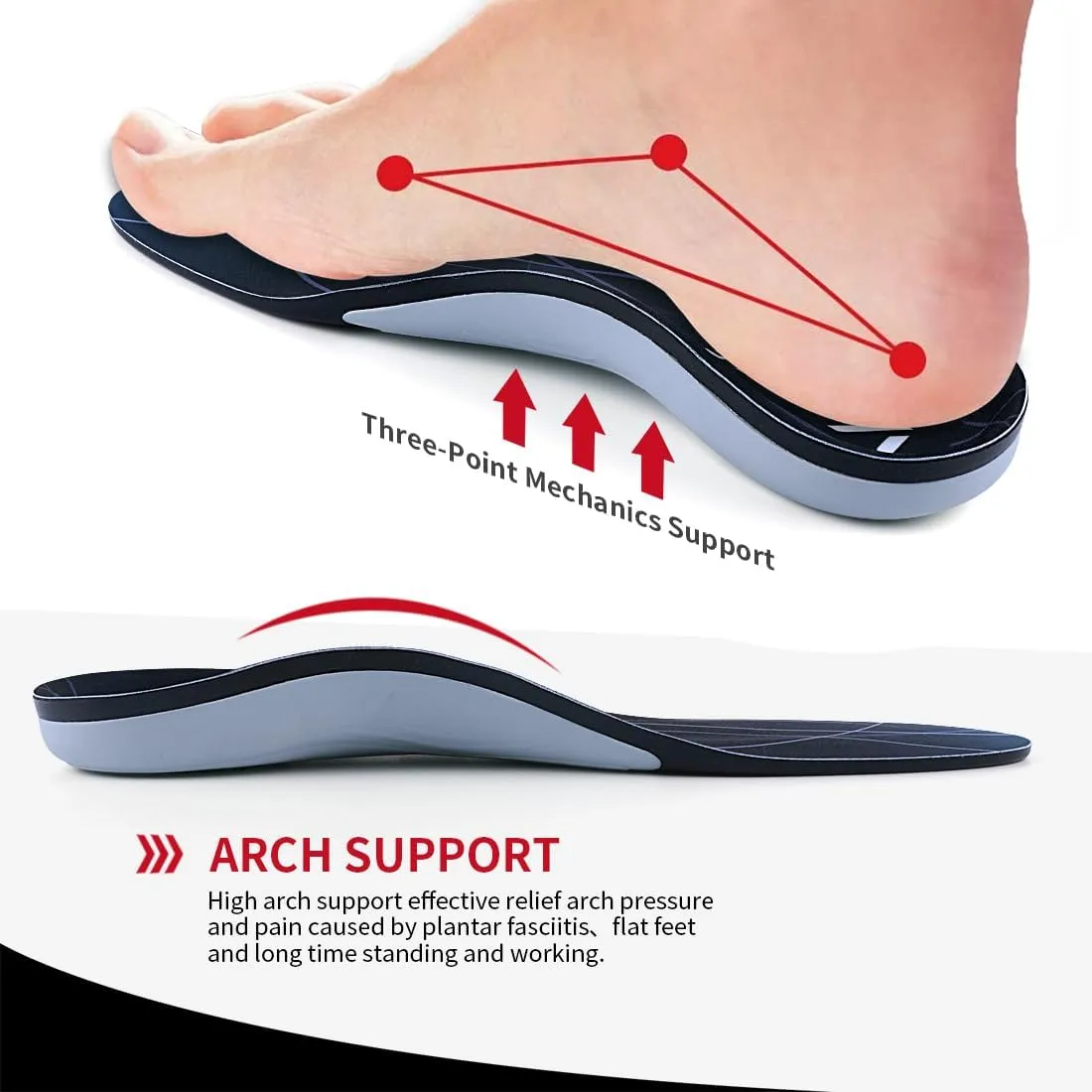 VALSOLE Plantar Fasciitis Orthotic Shoe Inserts,Athletic Running Insoles for Women and Men,Arch Support Gel Comfort Shoe Insoles,Relieve Fallen Arch,Flat Feet,metatarsalgia,Pronation,Heel Pain…