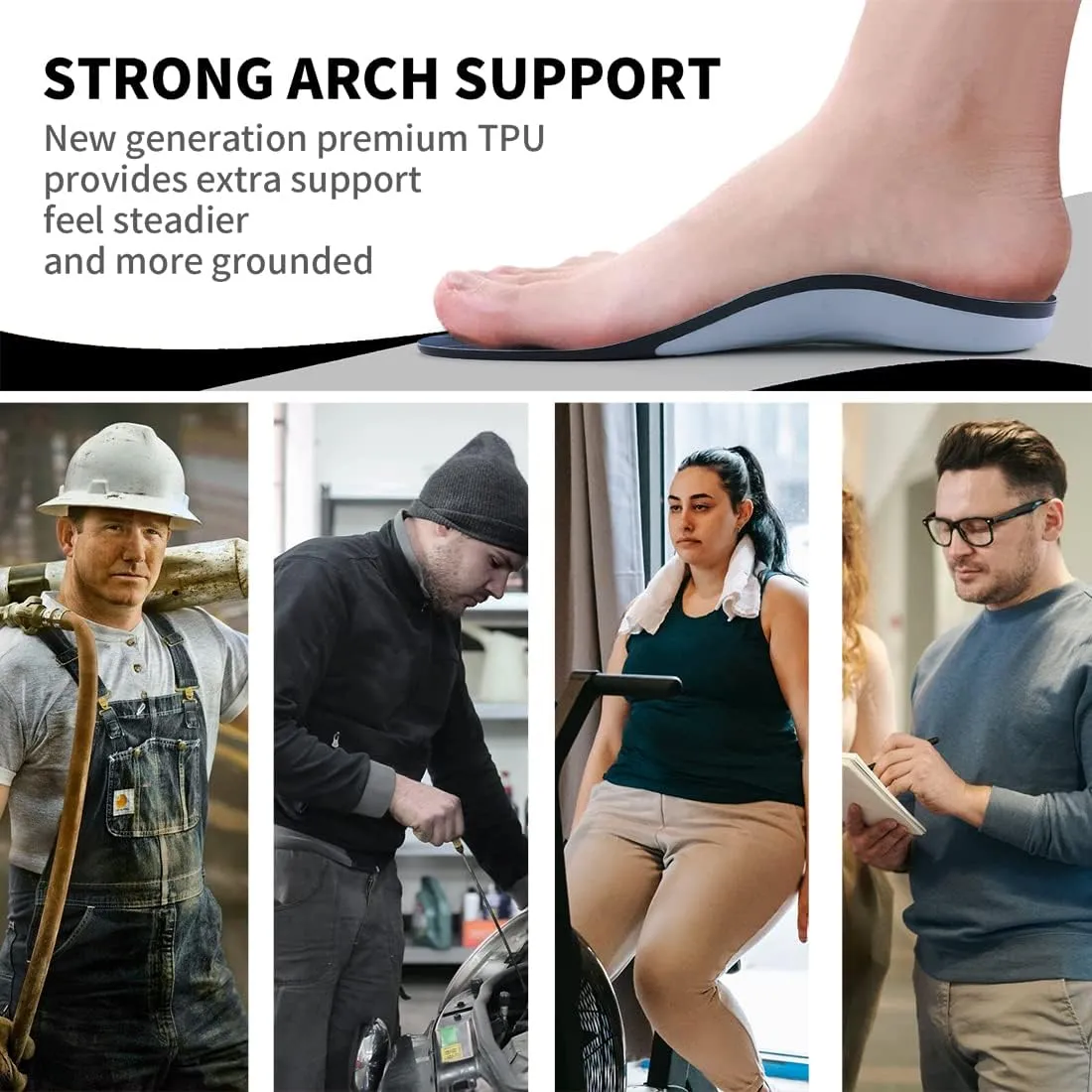 VALSOLE Plantar Fasciitis Orthotic Shoe Inserts,Athletic Running Insoles for Women and Men,Arch Support Gel Comfort Shoe Insoles,Relieve Fallen Arch,Flat Feet,metatarsalgia,Pronation,Heel Pain…