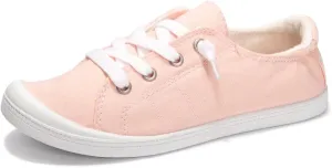 Vanessa Women's Slip On Canvas Shoes Low Top Fashion Sneakers Casual Flats Walking Shoes Comfy Loafers