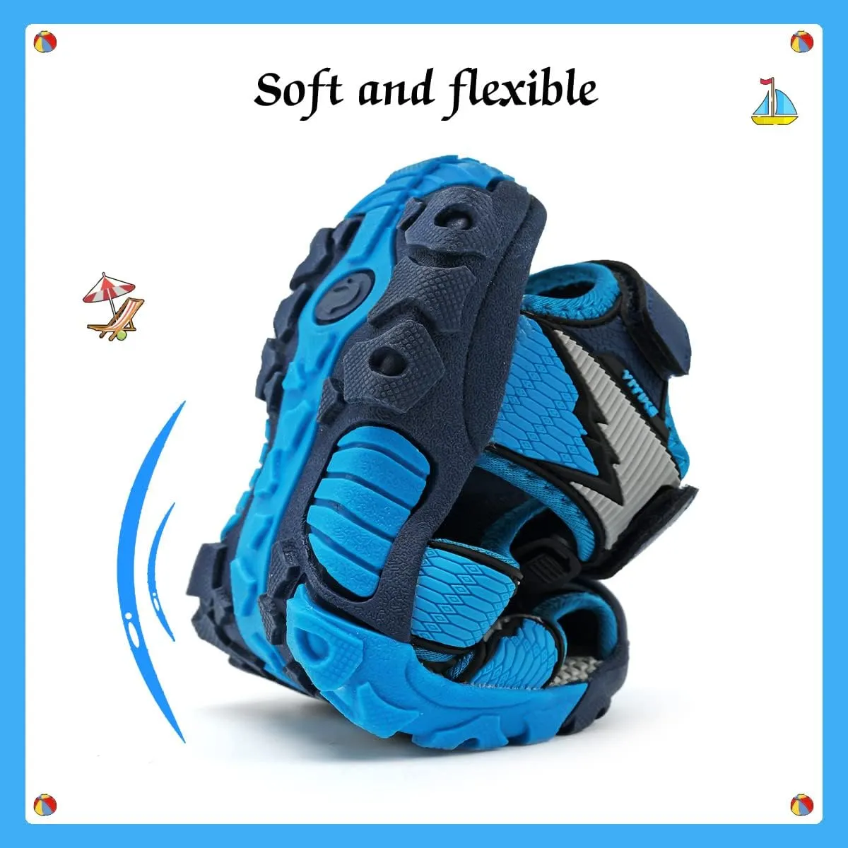 VITUOFLY Kids Sandals Boys Outdoor Hiking Sports Sandal Girls Pool Beach Shoes Summer Water Shoe Sneakers
