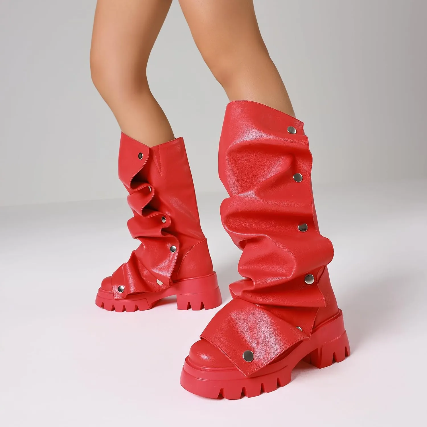 VOMIRA Slouchy Boots for Women Fold Over Boots