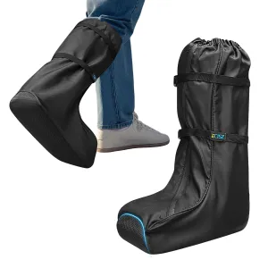 Walking Boot Cover for Tall Medical Cast Fracture Boot Foot Cast Cover Orthopedic Brace, Walker Boot Cover for Outdoor Rain Winter Snow, Medical Boot Protector with Anti-Slip Rubber Sole