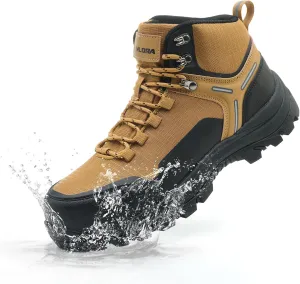 Waterproof Steel Toe Boots for Men Wide Width Slip Resistant Work Shoes Lightweight Non Slip Safety Sneakers Construction Composite Toe Working Footwear