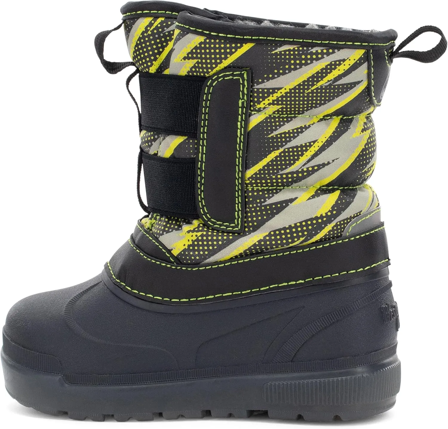 Western Chief Kids Denali Lighted Faux Fur Cold Weather Boots – Waterproof Snow Boots with Reflective Glitter, Warm and Cozy Winter Boots for Toddlers and Kids
