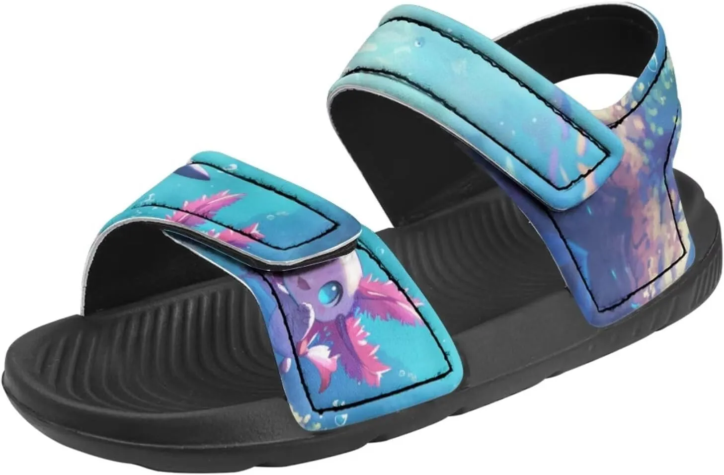 Whale Axolotl Sandals Cartoon Kids Summer Beach Water Shoes Toddler Boys Girls Sport Athletic Outdoor Sandals Adjustable