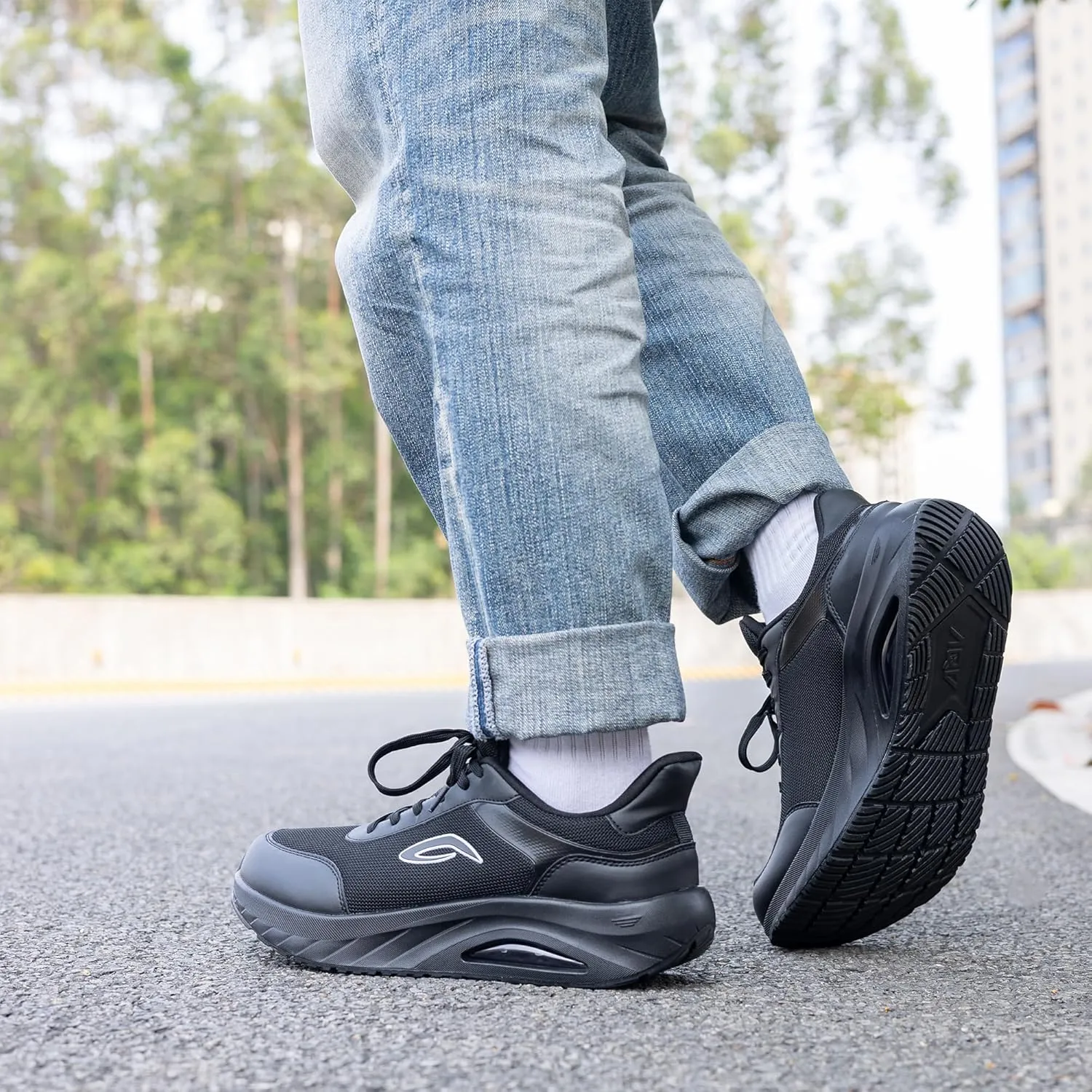Wide Toe Box Sneakers for Men | Arch Support Walking Shoes for Plantar Fasciitis | Orthotic Running Tennis Shoes US 8-13