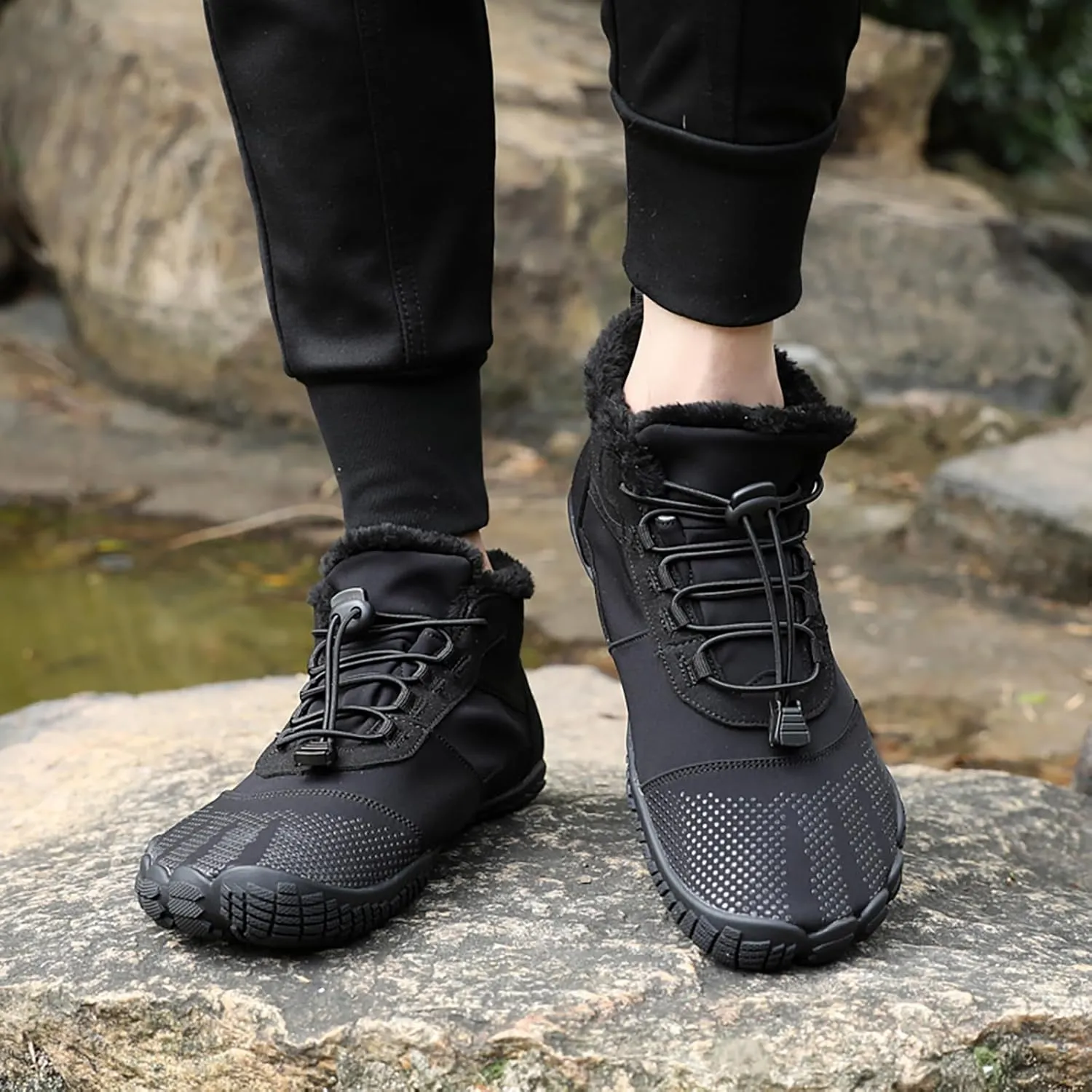 Wide Toe Shoes Men Women Barefoot Warm Winters Minimalist Cross Trainer Casual Hiking Cotton Boots Sneakers