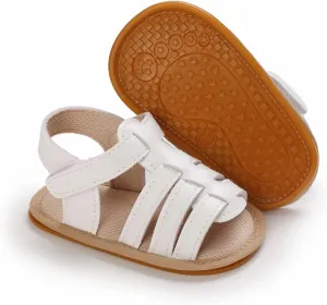 WILLFUN Baby Boys Girls Summer Sandals Closed-Toe Infant Soft Rubber Sole Outdoor Shoes for Toddler First Walkers