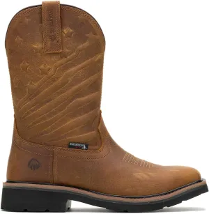 Wolverine Men's Rancher Flag Steel Toe Wellington Construction Boot