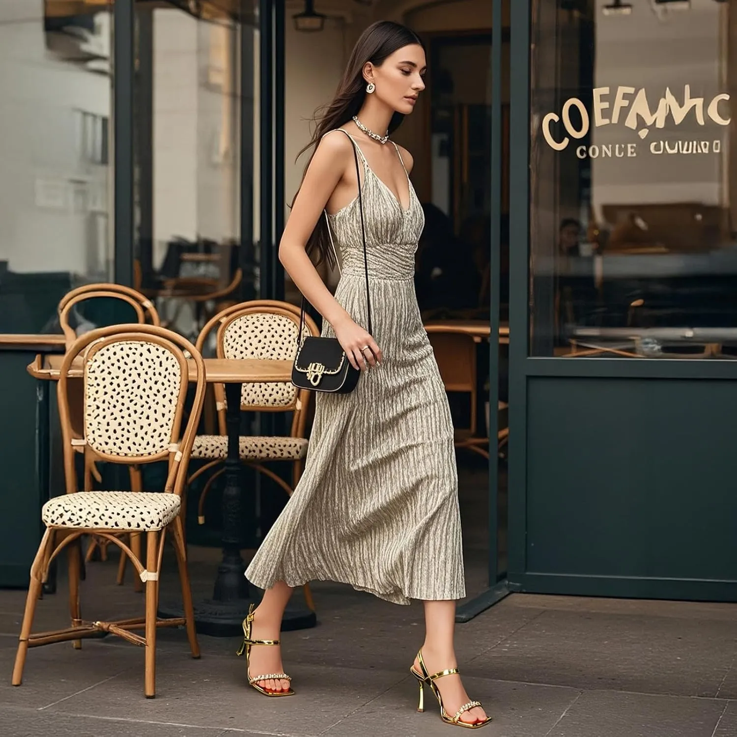 Women Black Heels with Square Open Toe Rhinestone Strappy Sandals Ankle Strap High Heeled Summer Shoes for Dressy Wedding Comfortable Pumps