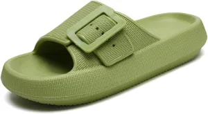 Women Pillow Sandals with Soft Thick Sole Non-slip Shower Sandals Cushioned Thick Sole Slippers