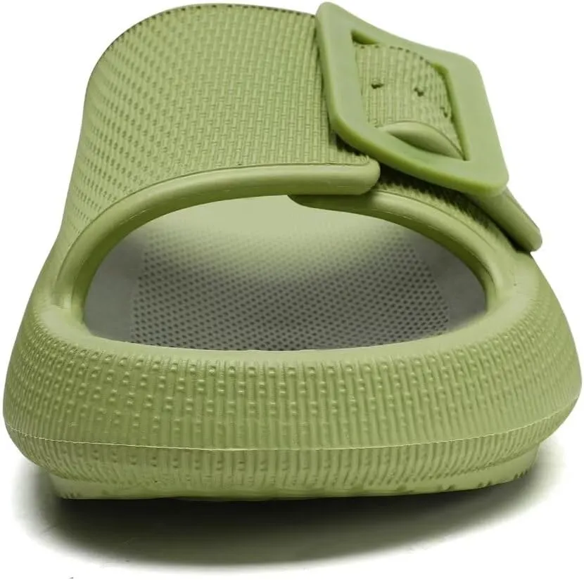Women Pillow Sandals with Soft Thick Sole Non-slip Shower Sandals Cushioned Thick Sole Slippers