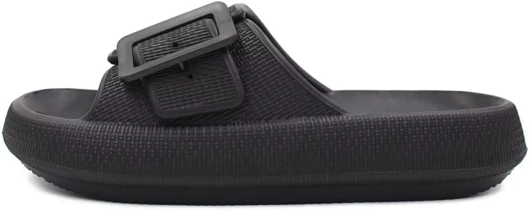 Women Pillow Sandals with Soft Thick Sole Non-slip Shower Sandals Cushioned Thick Sole Slippers