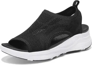 Women Walking Sandals Arch Support Orthotic Comfortable Plantar Fasciitis Non-slip Casual Open Toe Sport Sandals for Athletic Summer Beach