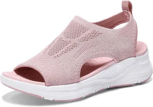 Women Walking Sandals Arch Support Orthotic Comfortable Plantar Fasciitis Non-slip Casual Open Toe Sport Sandals for Athletic Summer Beach