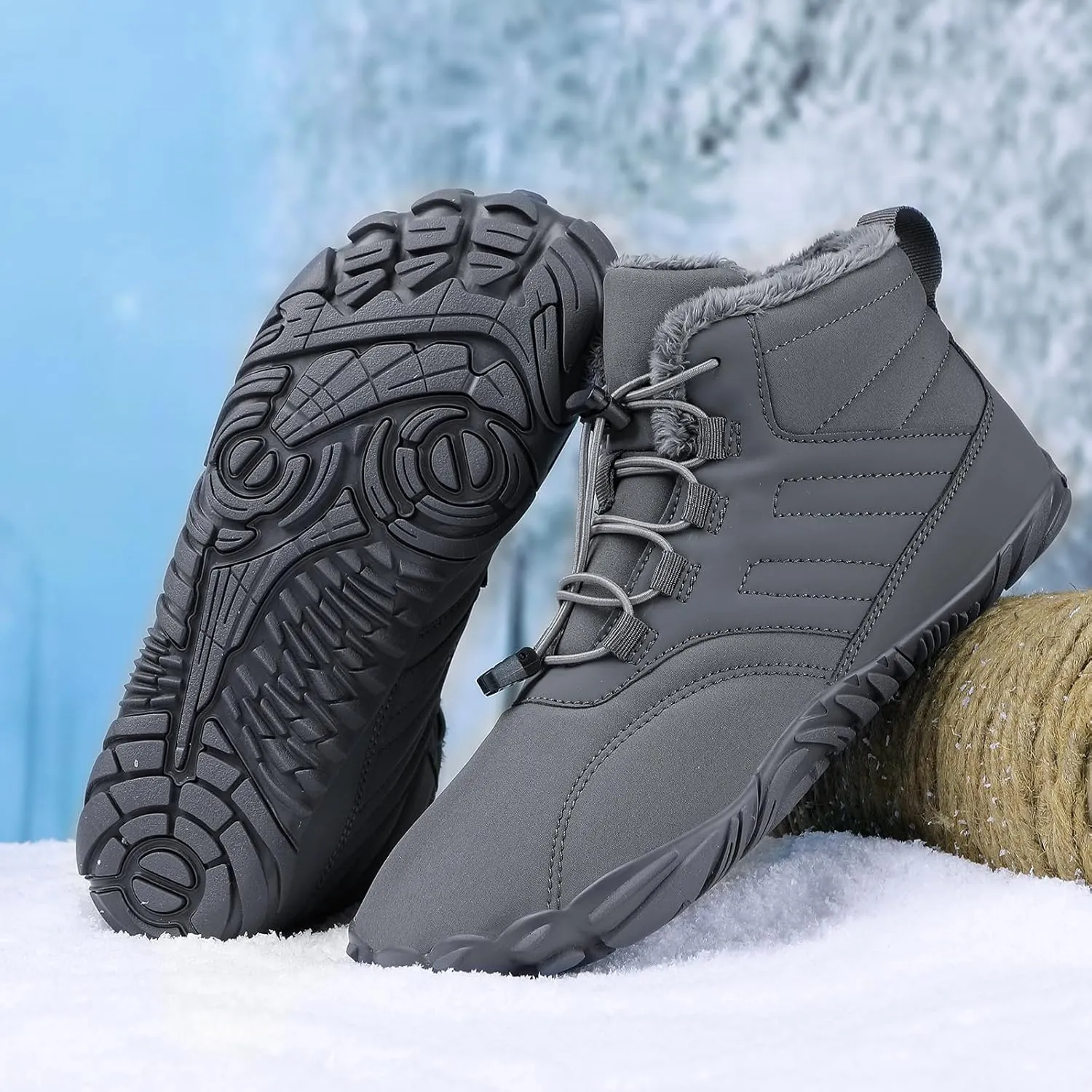 Women Winter Barefoot Shoes Mens Snow Minimalist Zero Drop Boots Wide Toe Box Toes Sneakers Workout Footwear Shoes Boots Unisex