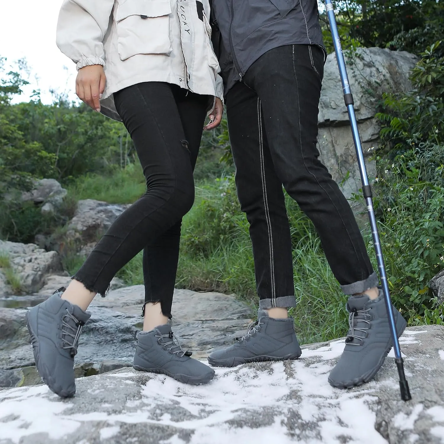 Women Winter Barefoot Shoes Mens Snow Minimalist Zero Drop Boots Wide Toe Box Toes Sneakers Workout Footwear Shoes Boots Unisex