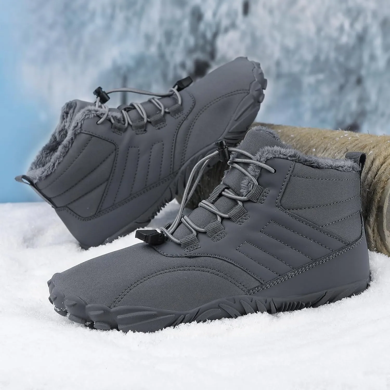 Women Winter Barefoot Shoes Mens Snow Minimalist Zero Drop Boots Wide Toe Box Toes Sneakers Workout Footwear Shoes Boots Unisex