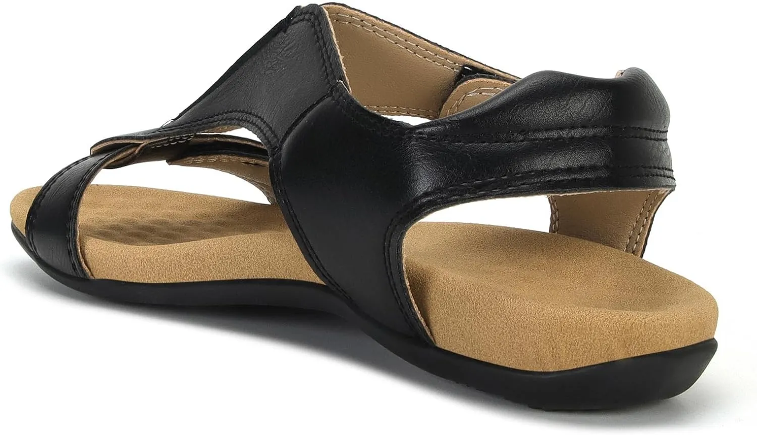 Women's Arch Support Sandals Orthotic Flat Sandals Adjustable Comfort Walking Sandals
