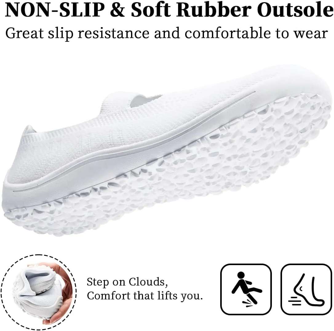 Women's Barefoot Shoes Slip on Zero Drop Workout Shoes Minimalist Walking Sneakers Lightweight Comfortable Footwear Athletic Sports Gym