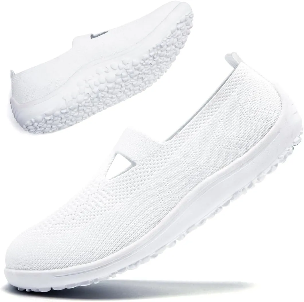 Women's Barefoot Shoes Slip on Zero Drop Workout Shoes Minimalist Walking Sneakers Lightweight Comfortable Footwear Athletic Sports Gym