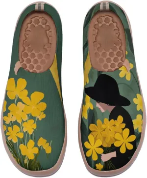 Women's Blossom Slip On Soft Shoes Colorful Comfortable Lightweight Art Travel Sneakers Casual Vibrant Floral Everyday Loafers