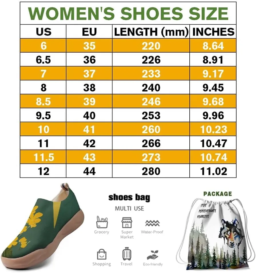 Women's Blossom Slip On Soft Shoes Colorful Comfortable Lightweight Art Travel Sneakers Casual Vibrant Floral Everyday Loafers