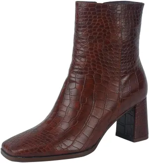 Women's Cowboy Boots Mid Calf Cowgirl Embroidered Western Pointed Toe Chunky Heel Pull On Mid Calf Boots
