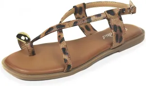 Women's Cross Strappy Flat Sandals Ring Buckle Ankle Boho Wedding Dressy Sandals