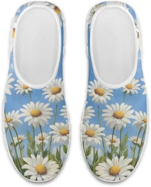 Women's Fashion Sneakers Lightweight Walking Casual Slip Ons Comfortable Flower Print Athletic Travel Shoes