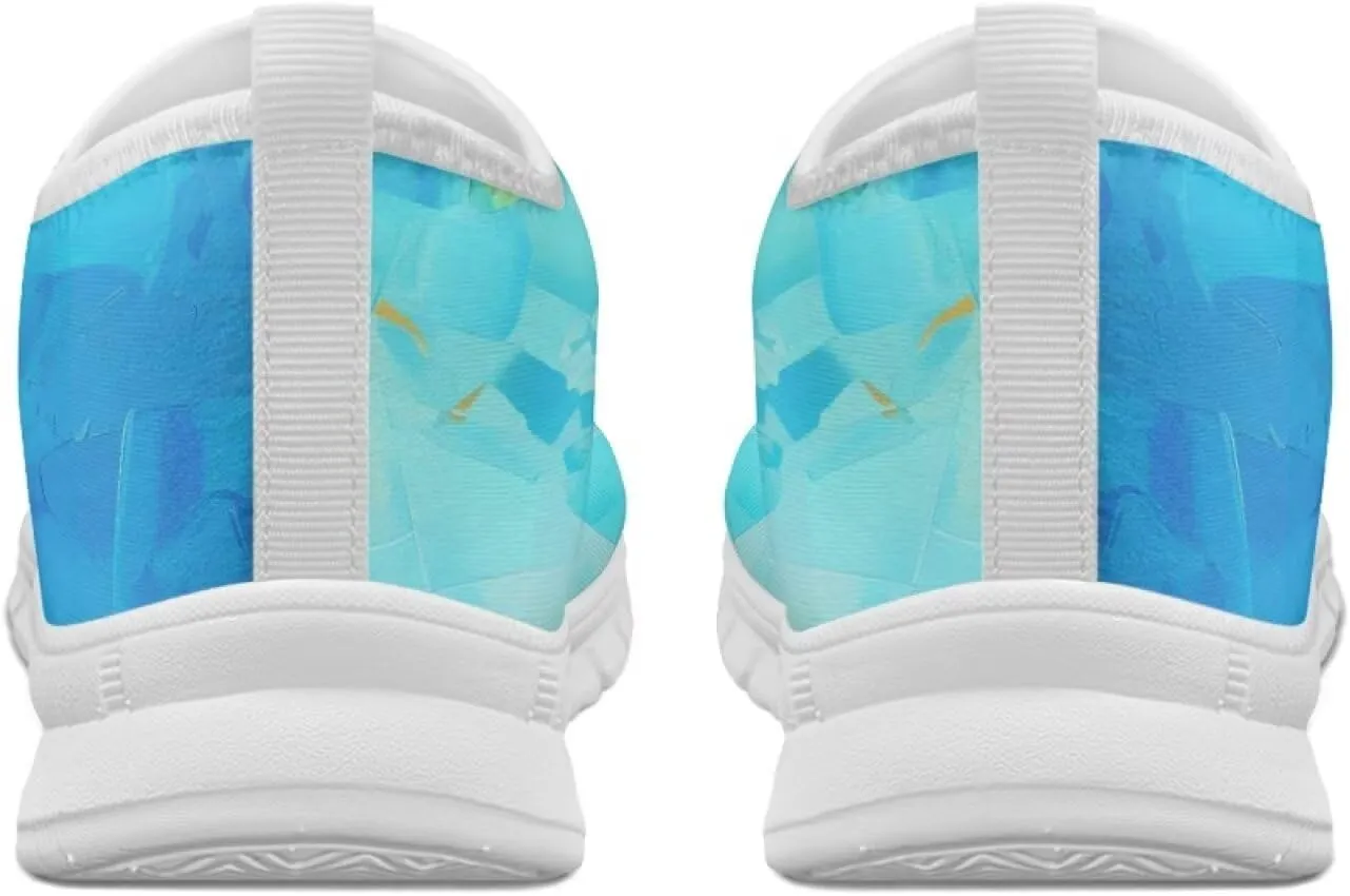 Women's Fashion Sneakers Lightweight Walking Casual Slip Ons Comfortable Flower Print Athletic Travel Shoes