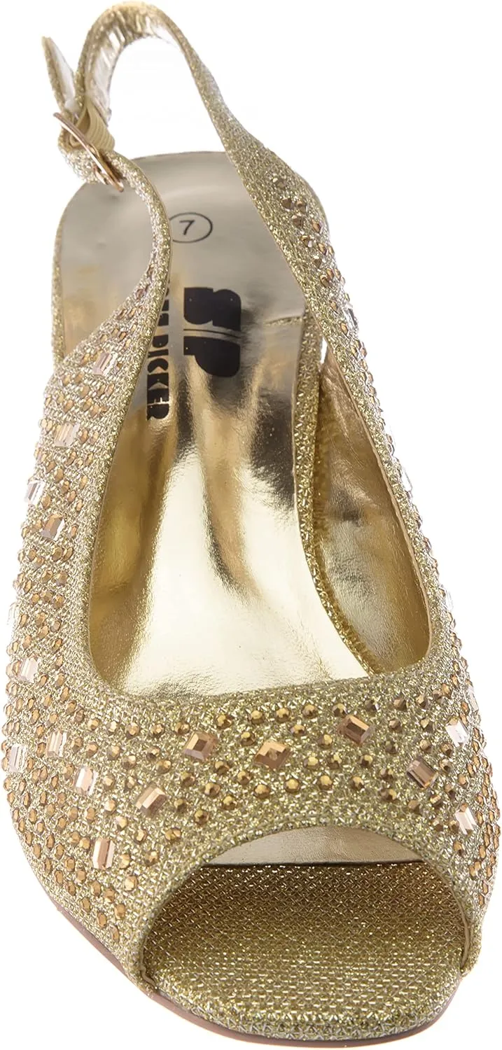 women's Heel Sandals Rhinestone Dress-Shoes lime01