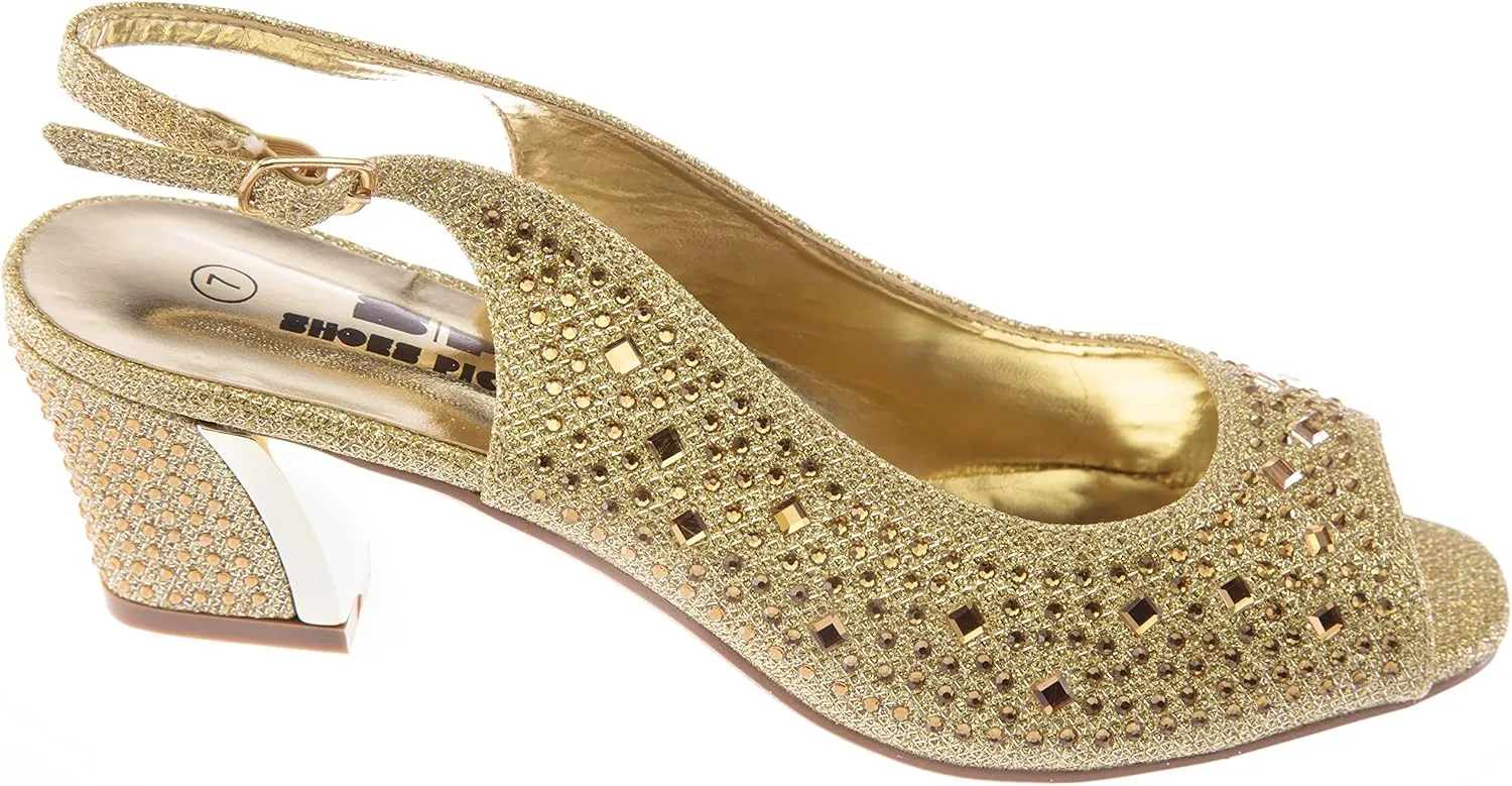 women's Heel Sandals Rhinestone Dress-Shoes lime01