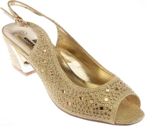 women's Heel Sandals Rhinestone Dress-Shoes lime01