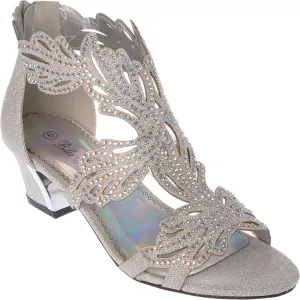 womens Heel Sandasl Sparkling Rhinestone Dress-Shoes lime03