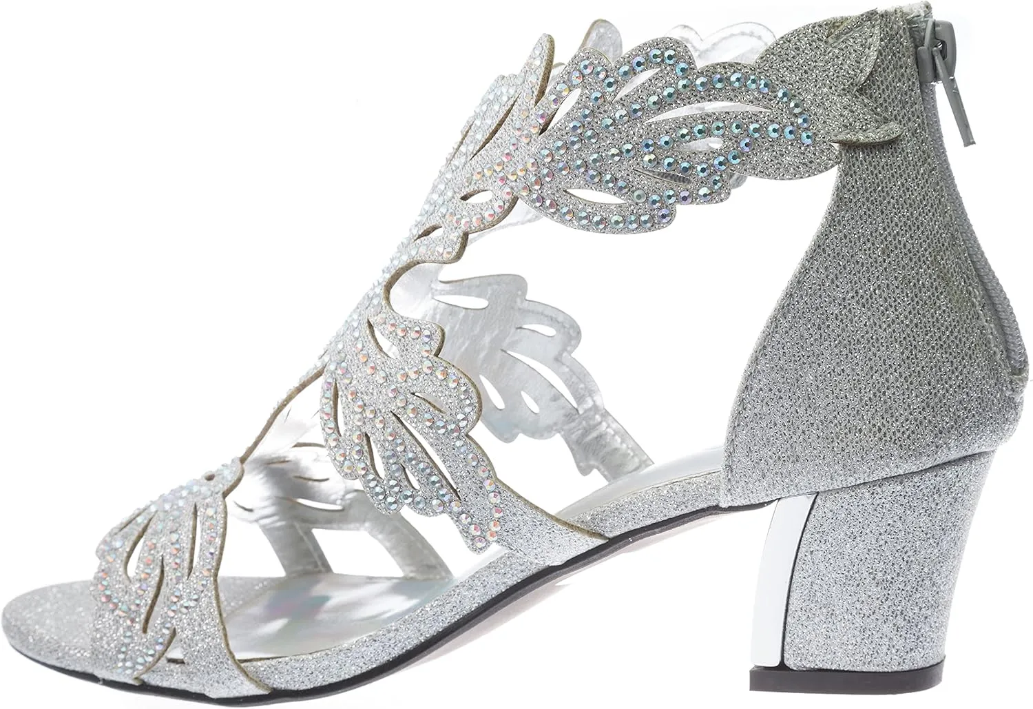 womens Heel Sandasl Sparkling Rhinestone Dress-Shoes lime03
