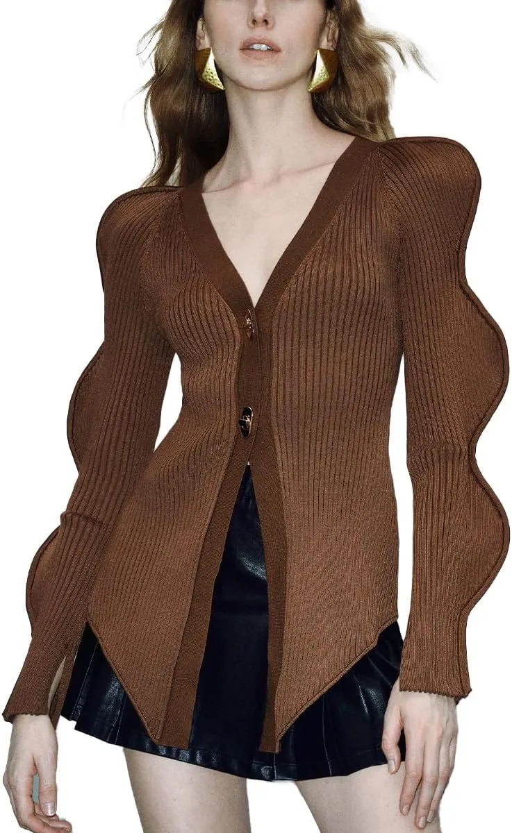 Women's Knit Cardigan Sweaters Long Sleeve Button Down Open Front Casual Outwear Trendy 2025