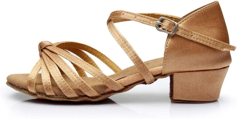 Women's Latin Dance Shoes Satin Professional Ballroom Salsa Practice Shoe Wedding Performance Dancing Prom Party Shoes