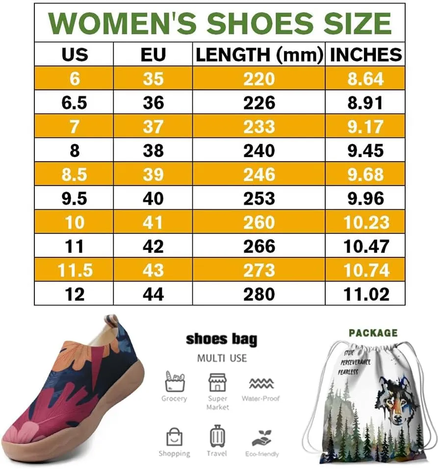 Women's Light Sneakers in Fairy Tale Series Slip-on Travel Shoes for Comfortable Walking and Casual Style