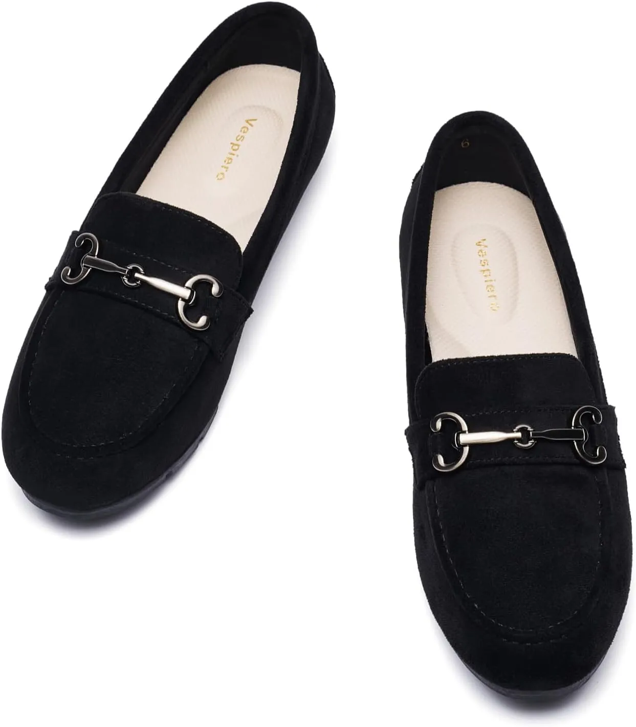 Women's Loafers Comfortable Dressy Slip on Flats Penny Loafers for Women Office Work Walking Shoes with Buckles
