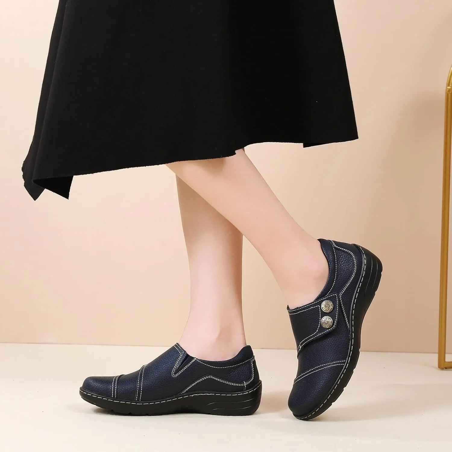 Women's Penny Loafers & Slip-ons Shoes Ladies Business Dressy Casual Flats Leather Driving Moccasins Comfortable Work Walking Shoes