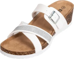 Women's Platform Cork Sandals, Adjustable Buckle Wedge Sandals, Comfort Open Toe Slip on Slides, Summer Essential Beach Home and Street Casual Sandals