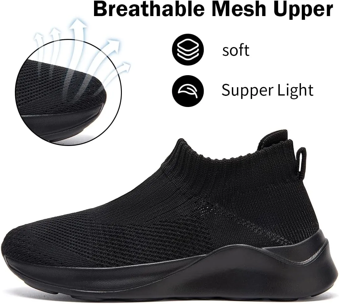 Women's Slip On Walking Shoes Lightweight Breathable Comfortable Tennis Sneakers for Workout Gym Cross Training Casual Platform Fashion Sneaker