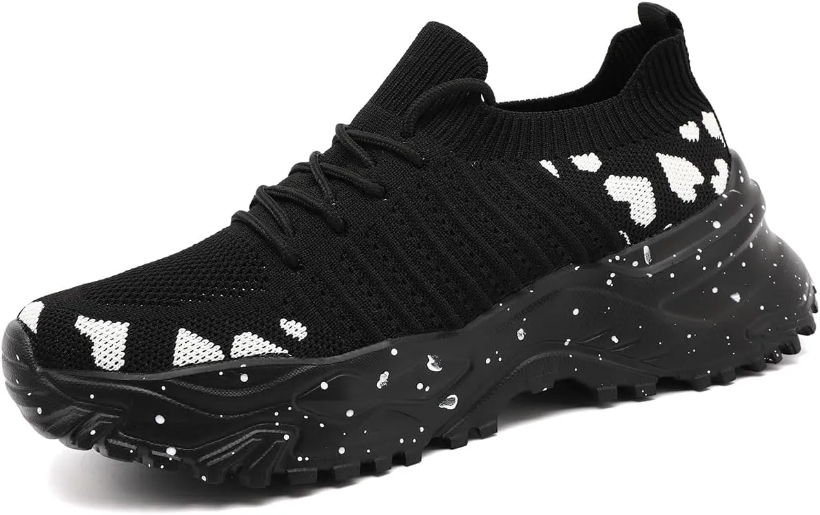Women's Slip On Walking Shoes Lightweight Breathable Comfortable Tennis Sneakers for Workout Gym Cross Training Casual Platform Fashion Sneaker