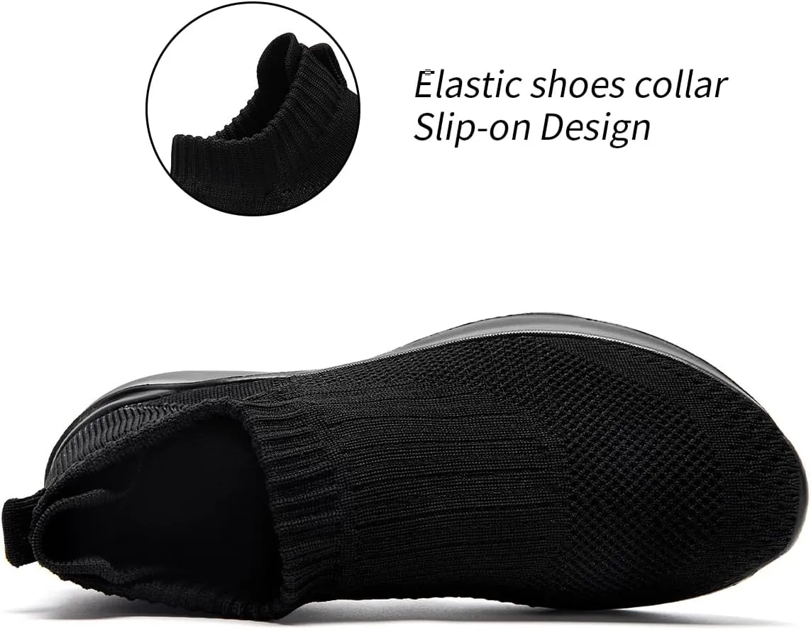 Women's Slip On Walking Shoes Lightweight Breathable Comfortable Tennis Sneakers for Workout Gym Cross Training Casual Platform Fashion Sneaker