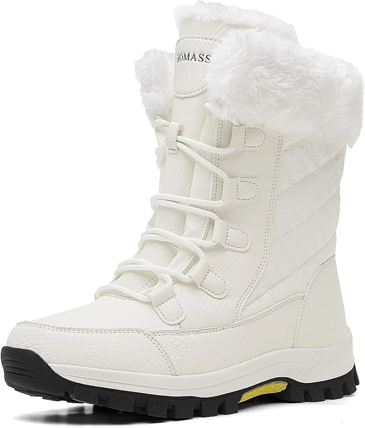 Women's Snow Boots Waterproof Winter Boot Walking Comfortable Hiking Outdoor Lace-Up Booties Fur Lined Mid Calf Warm shoes