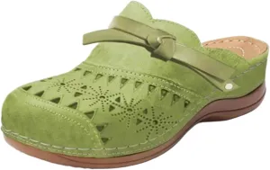 Women's Summer Casual Slipper 2024 Arch Support Clogs Garden Shoes Outdoor Beach Slippers with Removable Cushion Footbed